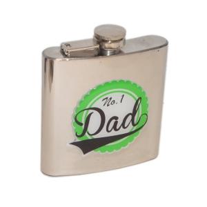 6oz No. 1 Dad Personalised Hip Flask